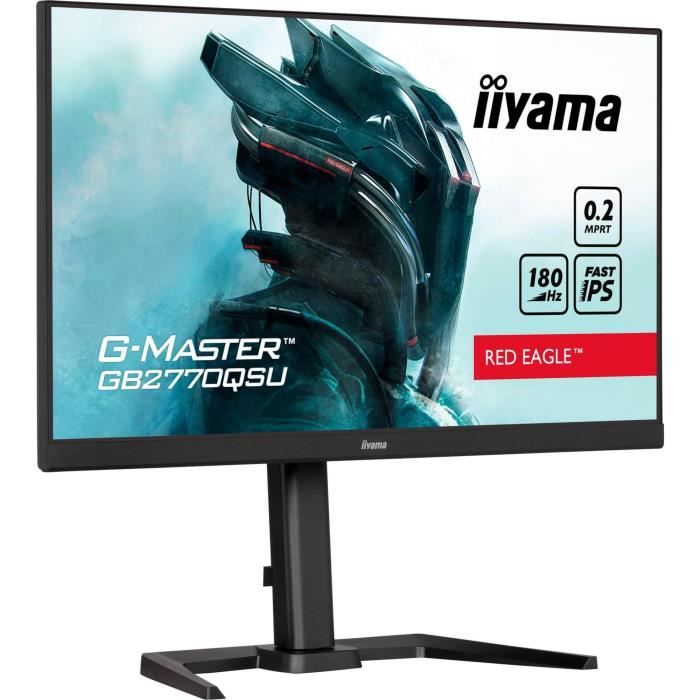 PC screen - IIYAMA - GB2770QSU-B6 - 27 IPS 2560 x 1440 - 0.2ms - 180Hz - HDMI DP - Black