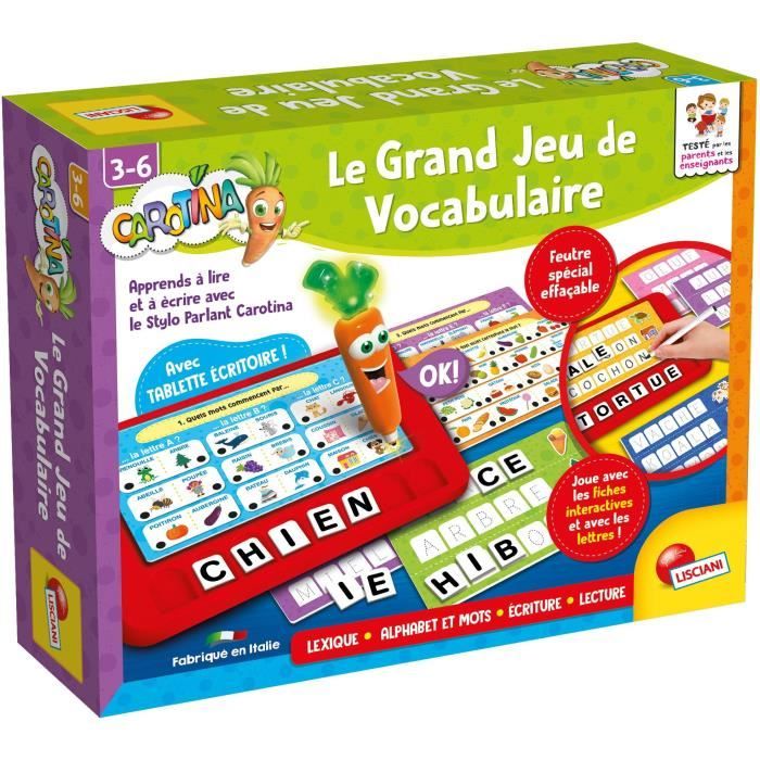 Tavoletta carotina per arricchire il vocabolario - LISCIANI - Luminosa e parlante
