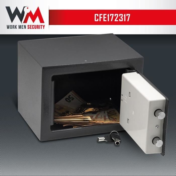 Image secondaire de Coffre fort électronique - Work Men Security - CFE172317 - Dimensions extérieur 17 x 23 x 17 cm