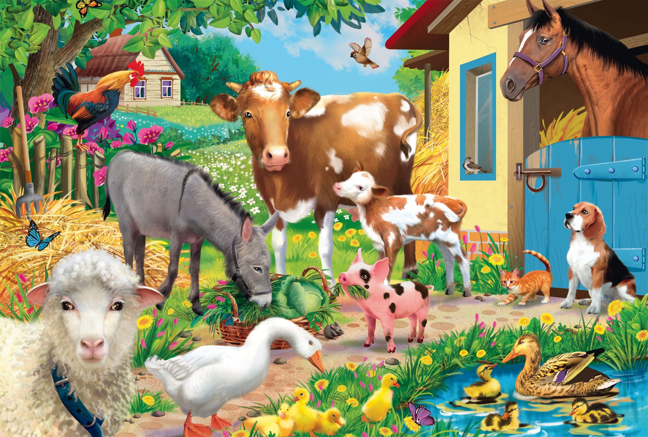 Image secondaire de Puzzle Animaux de la Ferme - 60 Pièces pour Enfants à Partir de 5 Ans