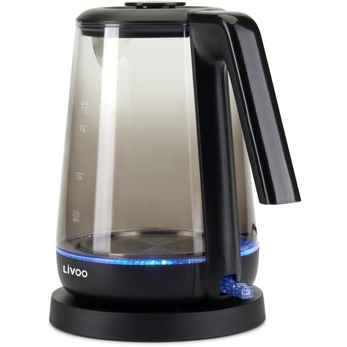 Image secondaire de Bouilloire Électrique LIVOO DOD216N en Verre Noir - 2200 W, 1,7 L