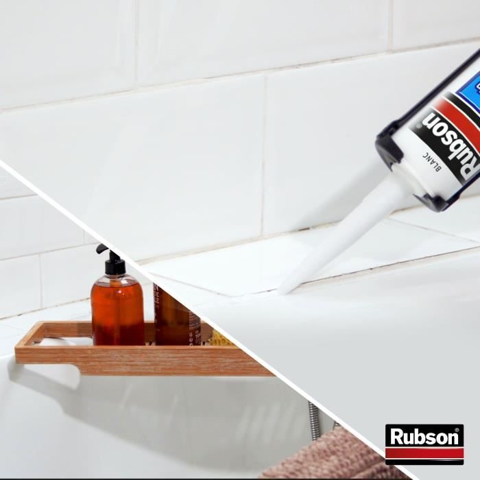 Image secondaire de Mastic Sanitaires - RUBSON - 2690812 - Salle de bain saine - Stop Moisissures - Blanc - 280ml