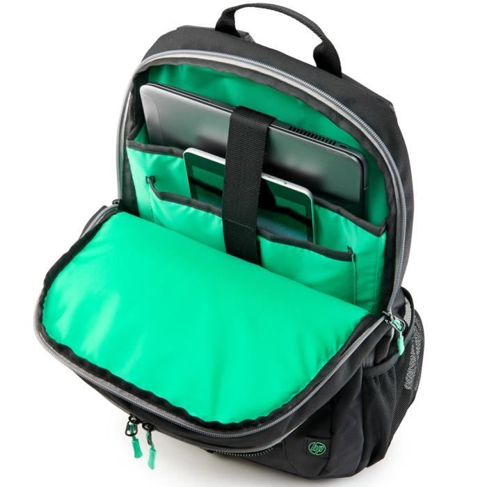 Sac a dos HP pour ordinateur portable Active Backpack - 15.6 - Noir et Vert menthe