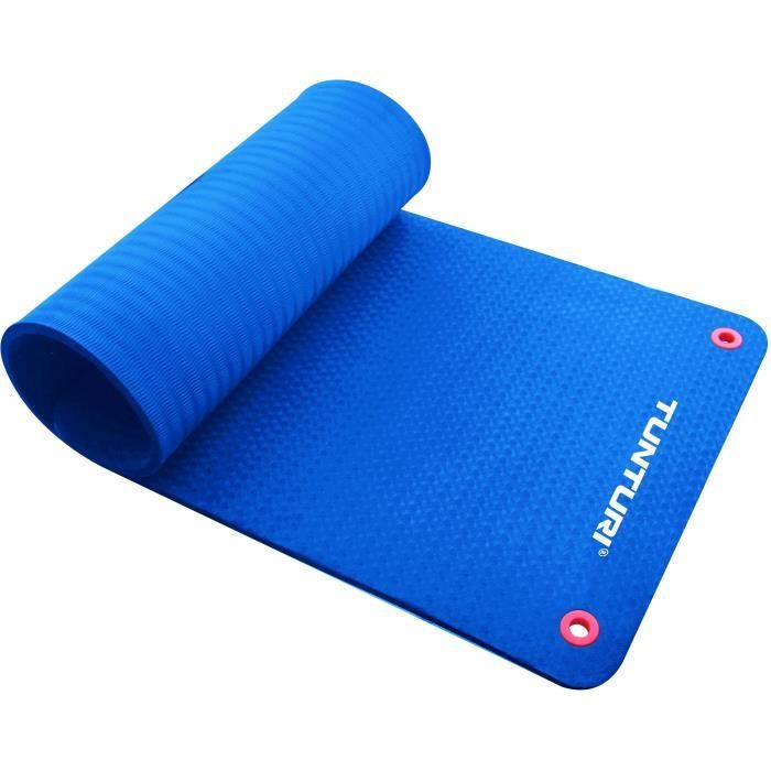 TUNTURI Tapis de Yoga et Fitness 180cm Bleu