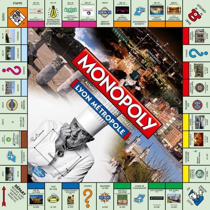 MONOPOLY Lyon Métropole 2015 - Jeu de societé - Version française