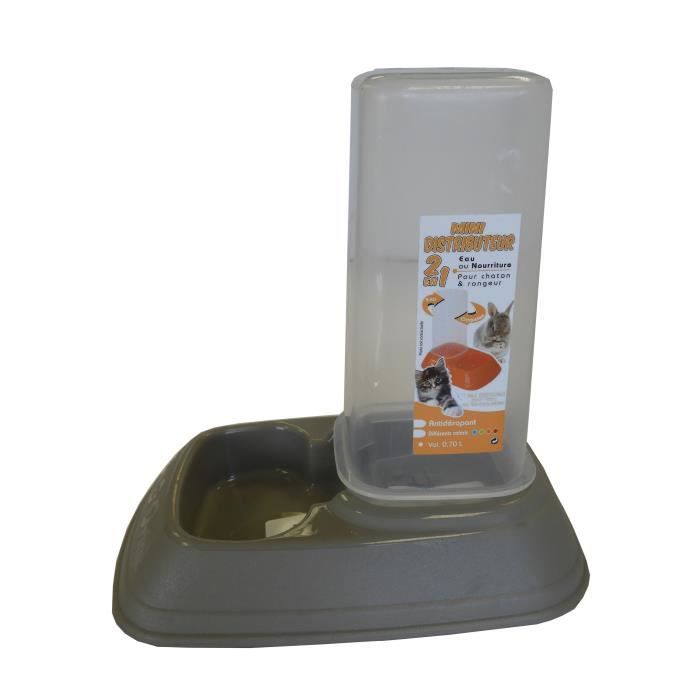 AIME Mini distributeur a eau et nourriture - Pour petits animaux, chat et rongeur