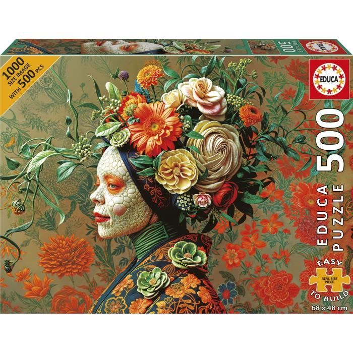 Puzzle - EDUCA - Reine Lézard - 500 pièces - Animaux - 68 x 48 cm - à partir de 10 ans
