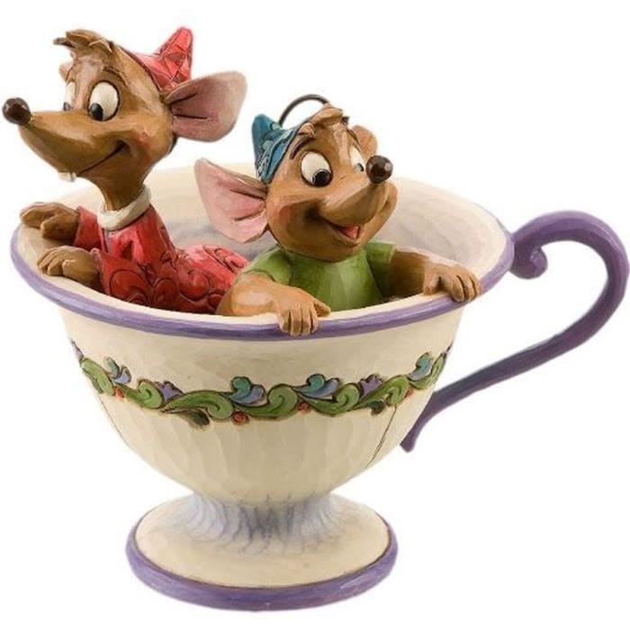 Figurine - DISNEY TRAD - JACK&GUS TASSE - Licence Officielle Cendrillon - Enesco