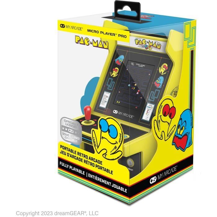 Micro Player PRO - Pac-Man - Gioco retrogaming - Schermo ad alta risoluzione da 7 cm