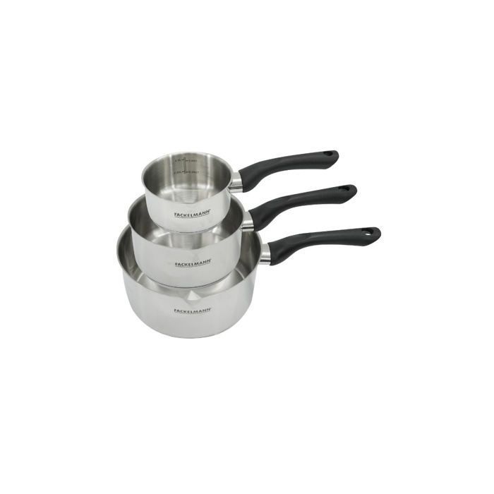Set de 3 Casseroles en Inox Fackelmann Geneva - 12, 16 et 20 cm
