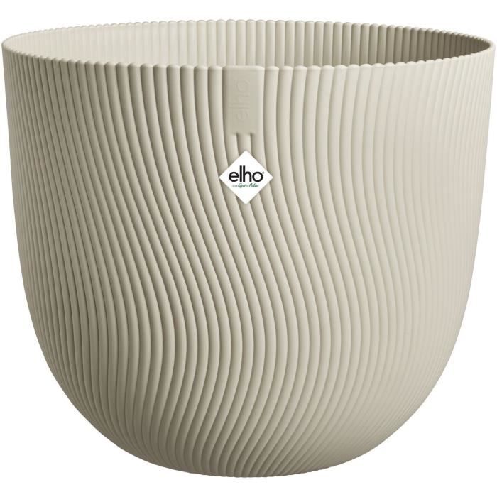 Pot de fleurs - ELHO - Sereh Rond 40 - Beige - Ø 39 x H 33 cm - 100% recyclé