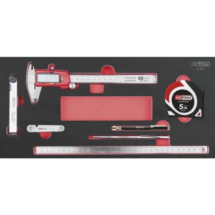 M�dulo - KS TOOLS - 713.8007 - M�dulo de herramientas de medici�n - Para carros y bancos de trabajo - 7 piezas