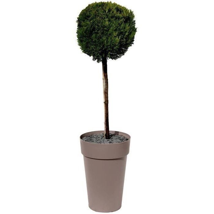 Image secondaire de Vase Haut Rond Toscane Ø 46 cm - EDA - Taupe