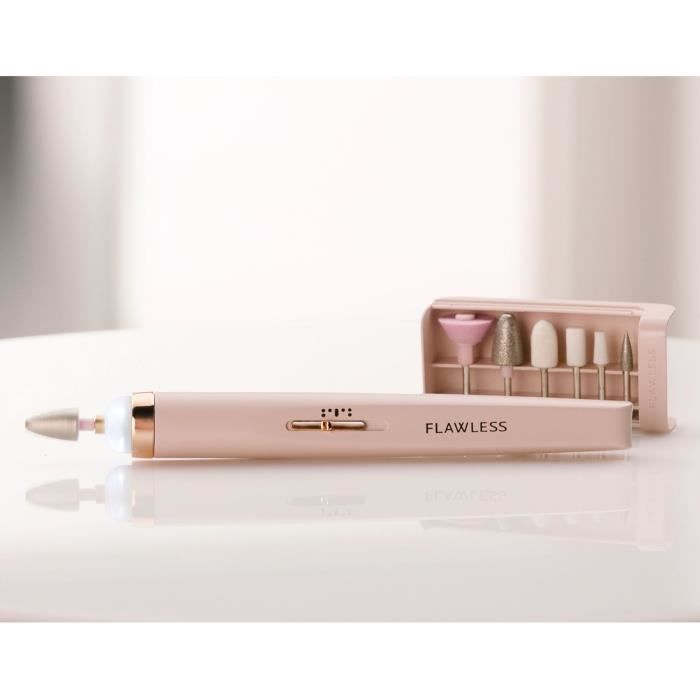 Finishing Touch Flawless Salon Nails - Lima de u�as el�ctrica - Kit de manicura profesional para una experiencia de manicura en el hogar
