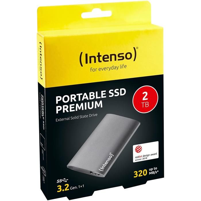 Disco rigido SSD esterno - INTENSO - PREMIUM - 2 TB - Grigio