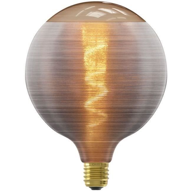 Lampadina LED E27 - CALEX - G125 - Filamento a spirale - 4W - 80 lm - 1800 K - Grigio