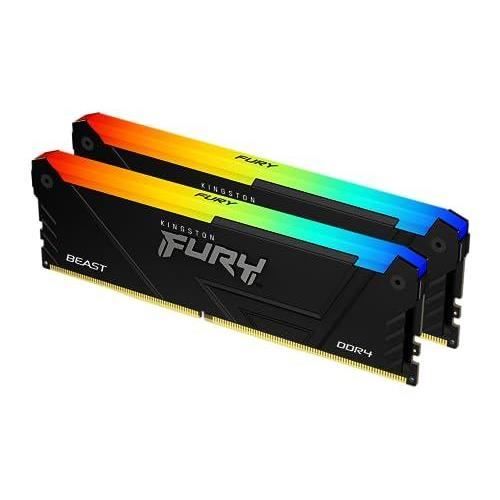 Memoria RAM - KINGSTON - FURY Beast - RGB - 16 GB (2 x 8 GB) - DDR4 - 3600 MHz CL17 - (KF436C17BB2AK2/16)