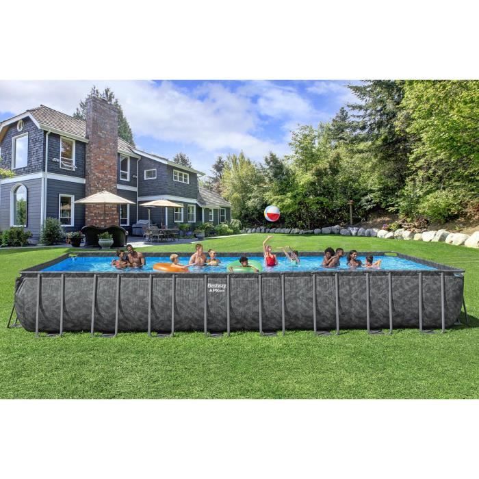 Image secondaire de Kit piscine hors sol BESTWAY APX 365 - Rectangulaire 9,56 x 4,88 m