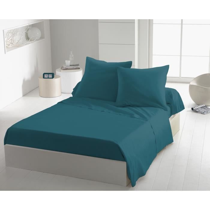 Image secondaire de Lot de 2 taies d'oreiller - HOME LINGE PASSION - HP72088 - Microfibre 82 g - 63 x 63 cm - Bleu canard