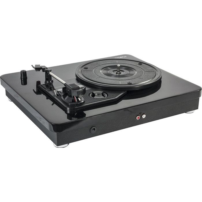 Tourne-disque (33-45-78 tours) - MADISON - MAD-RT200SP - Avec haut-parleurs intégrés et adaptateur 45 tours - Finitions noir piano