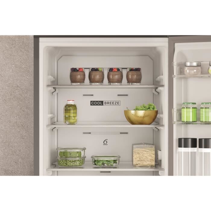 Réfrigérateur congélateur bas WHIRLPOOL - W7X81IOX - 335 L (231 + 104) - L59,6cmXH191,2cm -INOX