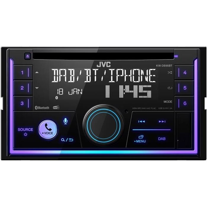 Autoradio - JVC - KD-X482DBT - USB - iPod - Bluetooth - DAB+