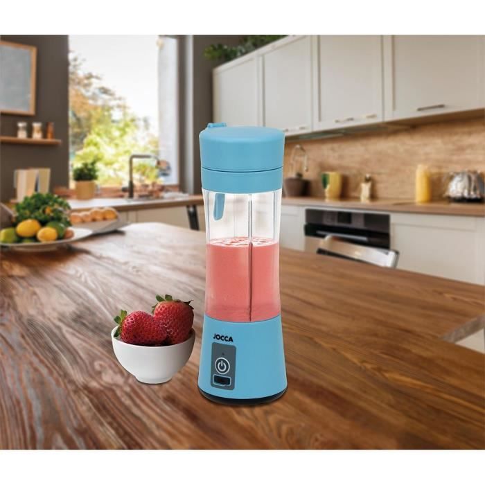 Image secondaire de Blender portable - JOCCA - SWEET - 380 ml - 2000 mAh - Avec câble USB - Bleu