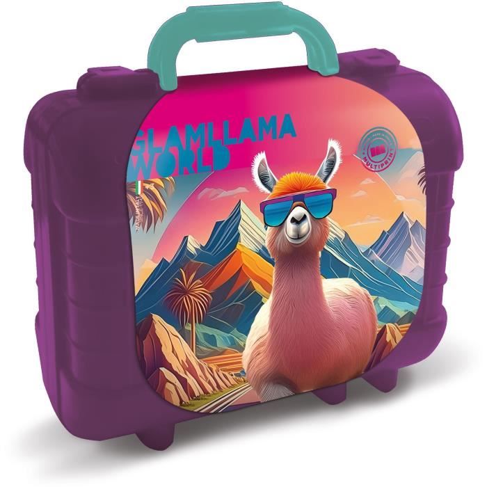 Set da viaggio - MULTIPRINT - 42988 - 5 timbri Lama, 10 matite