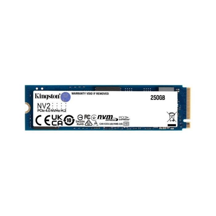 KINGSTON TECHNOLOGY Disque dur - SSD NV2 - 250Go - M.2 2280 PCIe 4.0 NVMe - Bleu