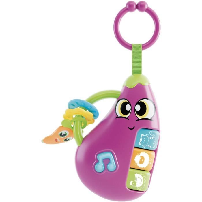 Melanzana - Sonaglio Elettronico - CAROTINA BABY - Melodie e Suoni di Animali, Anelli da Dentizione