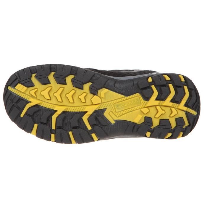 WANABEE Chaussures de randonnée Hike 300 Low - Garçon - Noir et jaune