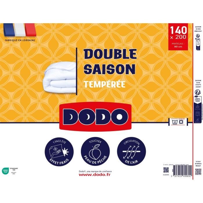 DODO - Piumino doppia stagione - 140 x 200 cm - 300 g/m² - Volupt'air