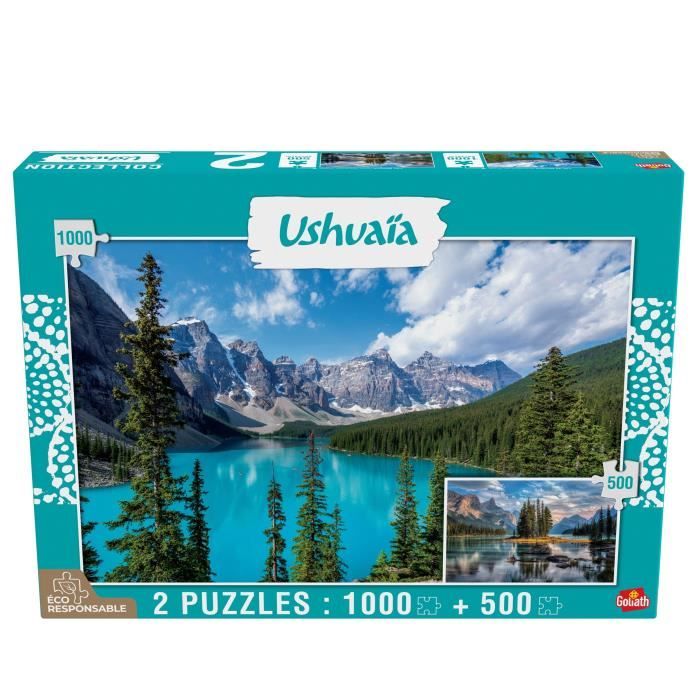 GOLIATH Puzzle Collection Ushuaia - Lac de Moraine et Lac de Maligne (Canada)