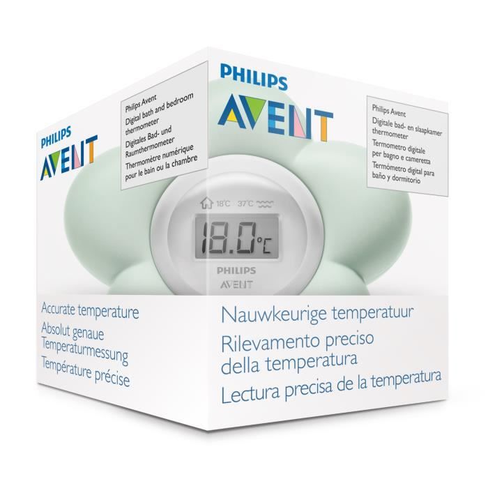 PHILIPS AVENT SCH480/00 Thermometre Numérique étanche - Vert