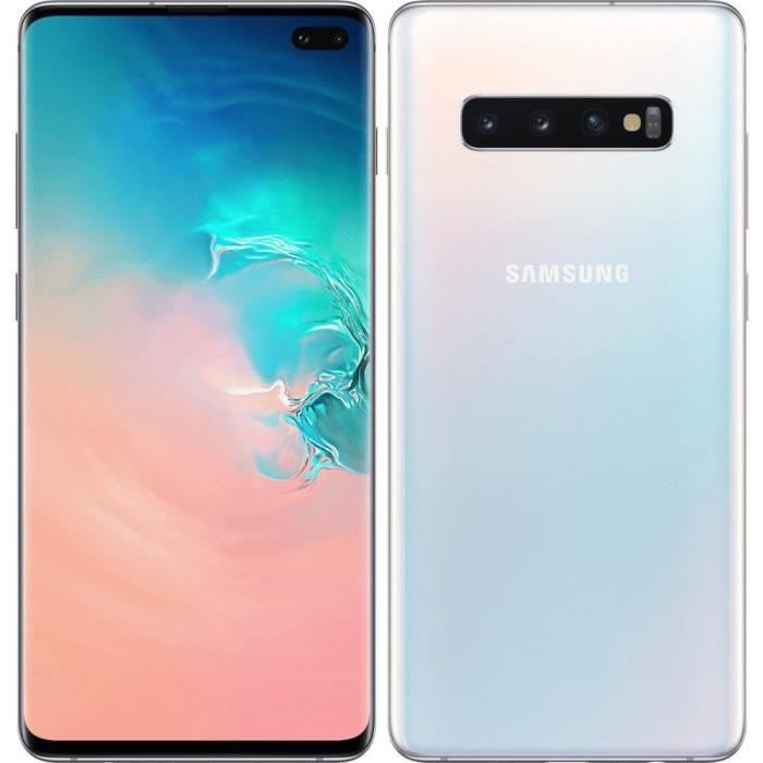 SAMSUNG G975/DS Galaxy S10 Plus -128 Go / 8 Go RAM - Blanc - Double Sim - Reconditionné - Excellent état