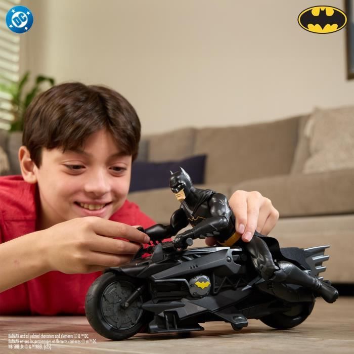 Image secondaire de Pack Batcycle RC + Batman - Figurine 30cm - Batman