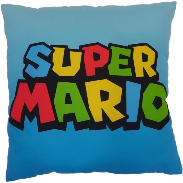 Image secondaire de Coussin double face - Carré - MARIO BROS - Mario et ses amis - Microfibre - 40 x 40 cm