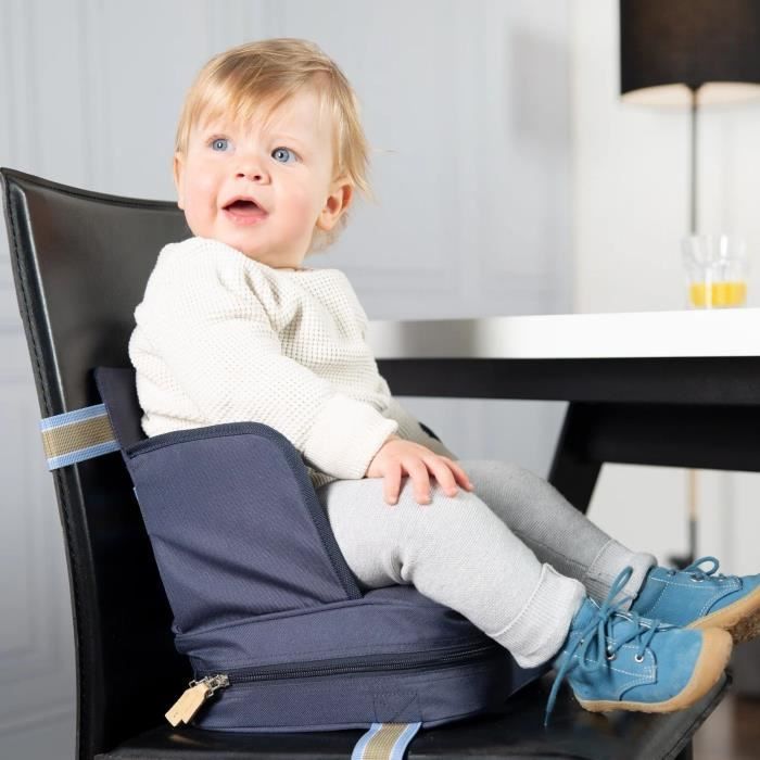 Image secondaire de Réhausseur de Chaise Bébé Pliable ROBA - Confort et Sécurité en Bleu Marine