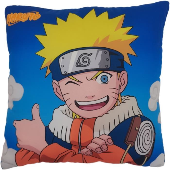 Coussin double face - Carr� - NARUTO - Naruto et Sasuke - Microfibre - 40 x 40 cm