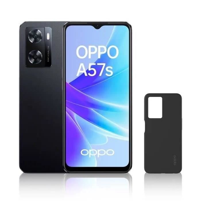 OPPO A57S 128Go 4G Noir + Coque de protection