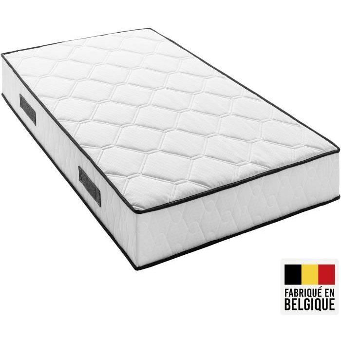 Matelas 90 x 190 cm - Hauteur 27 cm - 380 ressorts ensach�s - 7 zones - Equilibr� - r�versible - fabriqu� en Belgique - DEKO DREAM