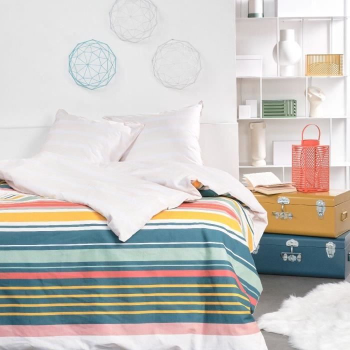 Completo letto - TODAY - Sunshine - 11.23 stampa a righe - 2 persone - 220 x 240 cm - 100% cotone 57 fili