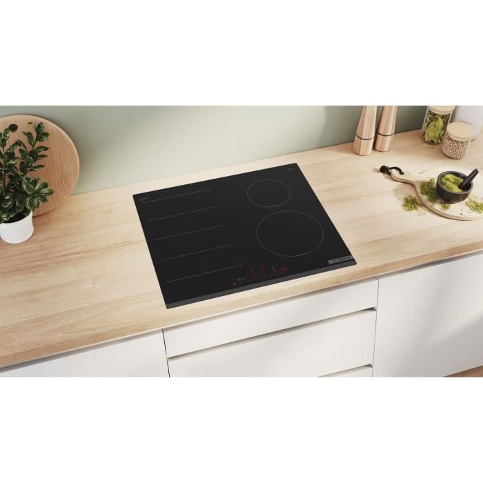 Image secondaire de Table de cuisson à induction - BOSCH SERIE 6 PIX631HC1H - 4 foyers - 7400 W - Multitouch+ - Zone flex - Noir