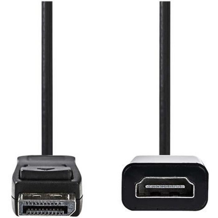 NEDIS DisplayPort - HDMI™ Cable - DisplayPort Male  -  HDMI™ ouput - 0.2 m - Noir