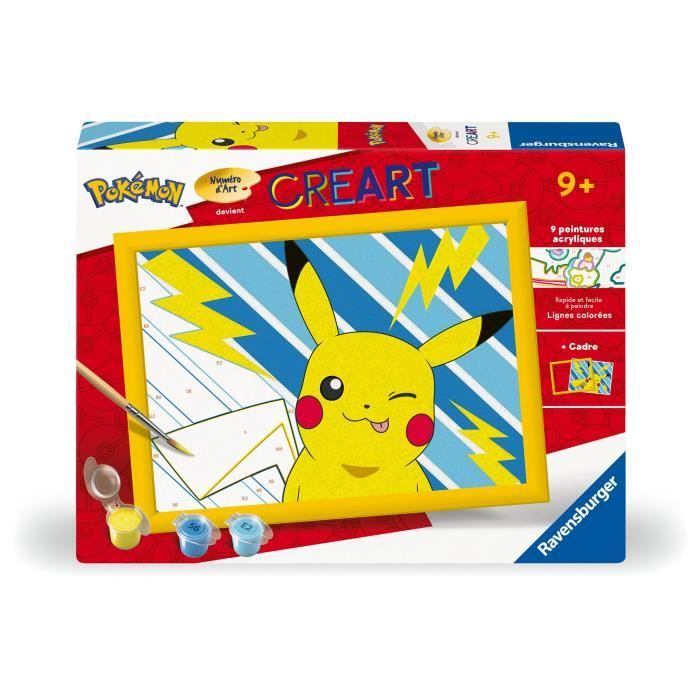 Kit de pintura por números CreArt Kids Pikachu Lightning Bolt (18 x 24 cm), a partir de 7 años, 25905, Ravensburger