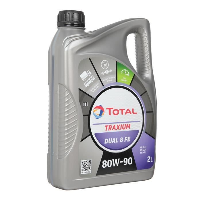 TOTAL HUILE 2L TRAXIUM DUAL 8 FE 80W90