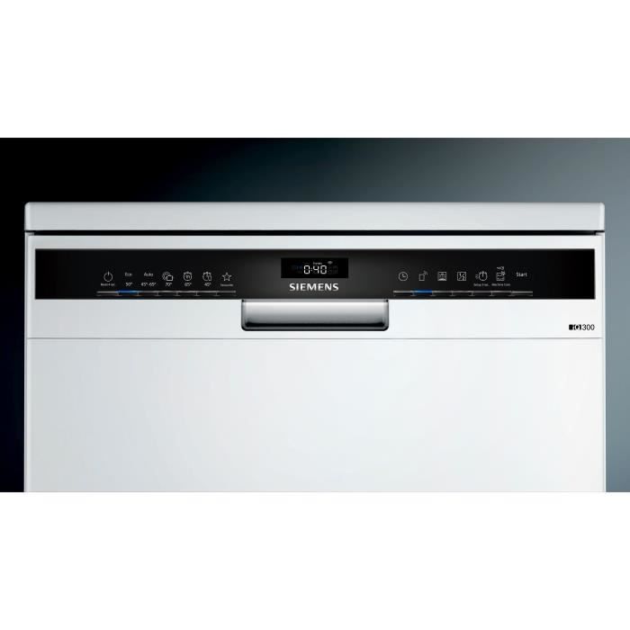 Lave-vaisselle pose libre SIEMENS SN23IW08TE iQ300 -12 couverts - Induction - L60cm - Home Connect - 48 dB - Blanc