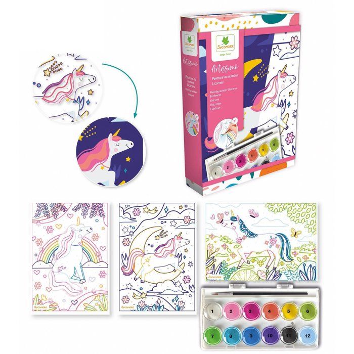 Image secondaire de Peinture au Numéro Licornes - Activité Artistique pour Enfants