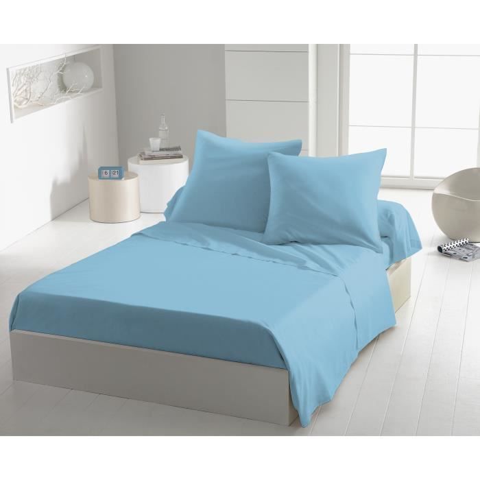 Image secondaire de Lot de 2 taies d'oreiller - HOME LINGE PASSION - HP72090 - Microfibre 82 g - 63 x 63 cm - Bleu ciel