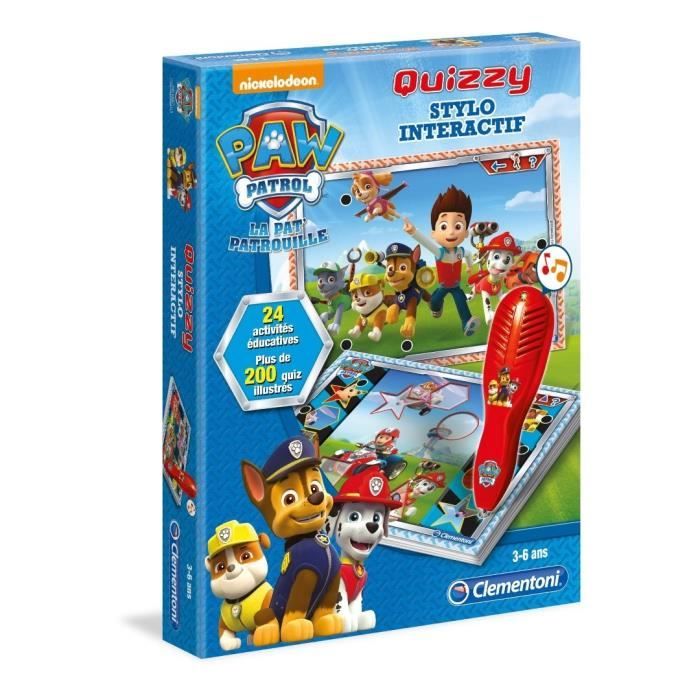 CLEMENTONI Quizzy - Paw Patrol - Talking Pen - Juego educativo